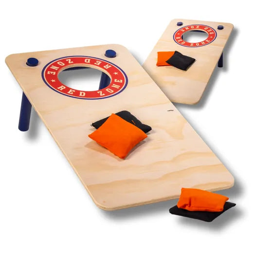 Cornhole Mini Set - Red Zone Style (60x30cm) Cornhole Set Wicked Wood Games