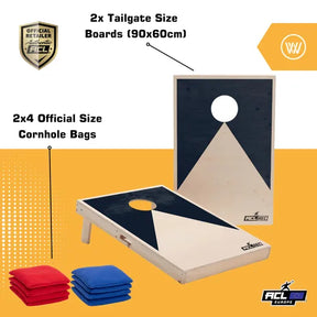 Cornhole Set - 90x60 - Black Cornhole sets Wicked Wood Games